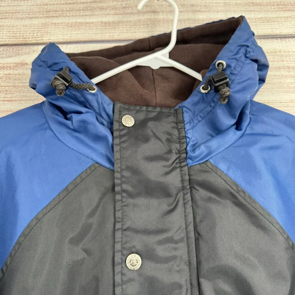 Vintage Rusty Thermolite Quilt Lined Insulated Jacket Mens Medium Blue Black‎